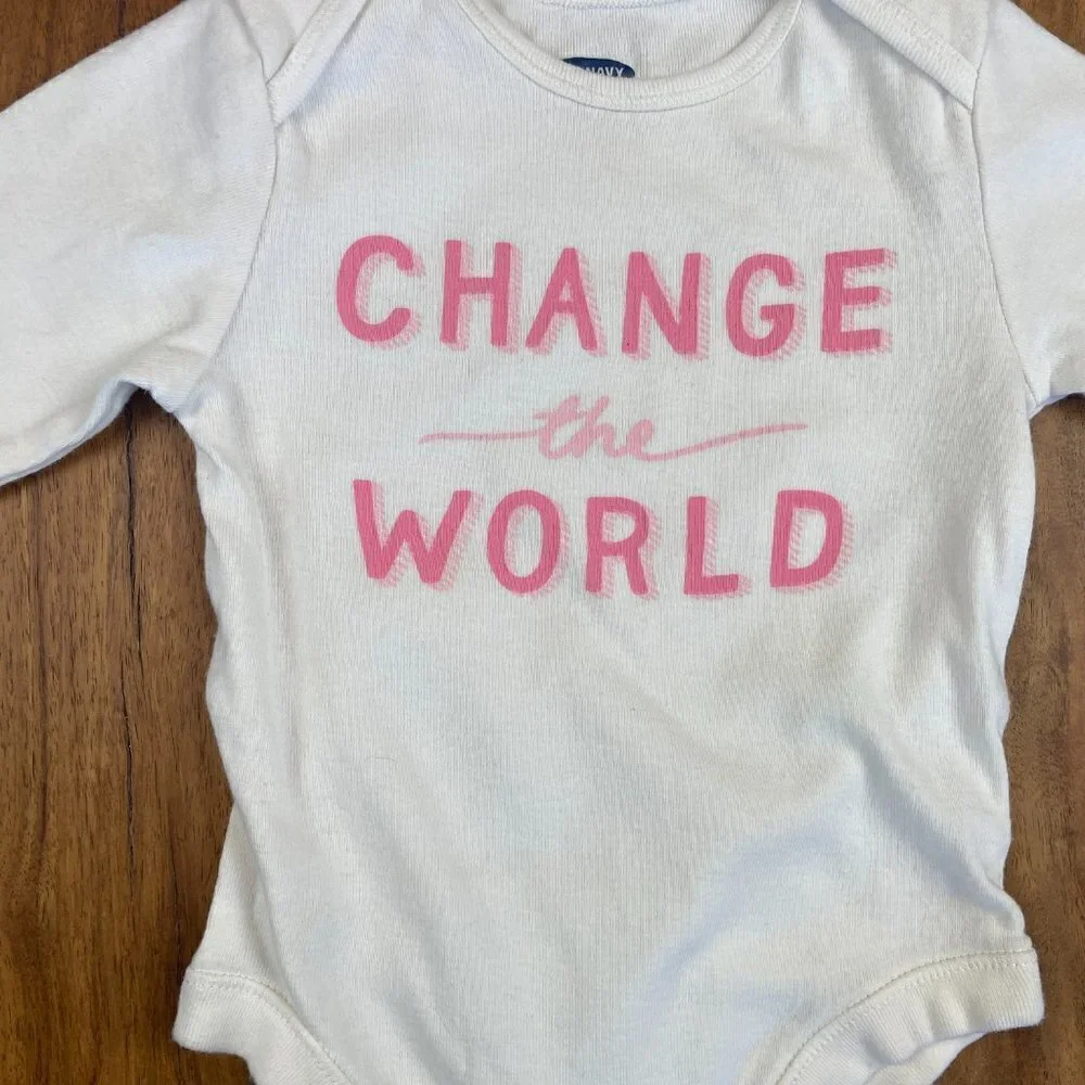Old Navy Change The World Onesie 🌎 💕